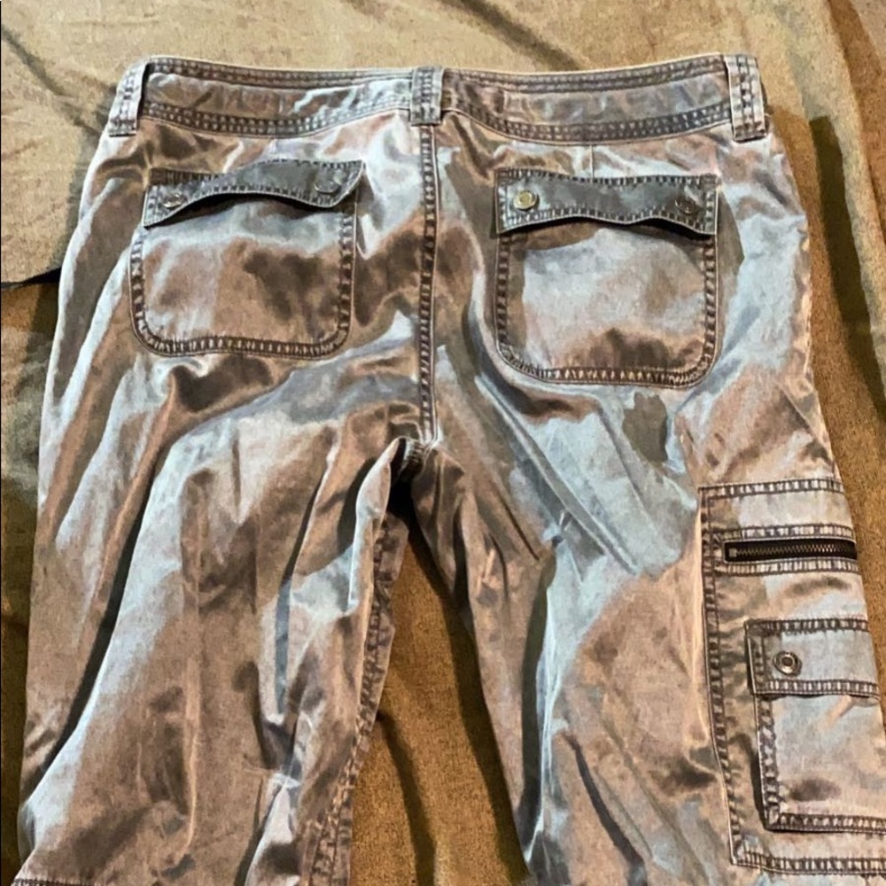 Chrome Silver Cargo Pocket Pants - Picture 2 of 4